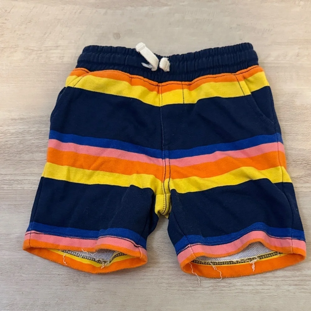Old Navy Kids Striped Shorts - Navy, Orange, Yellow, Pink